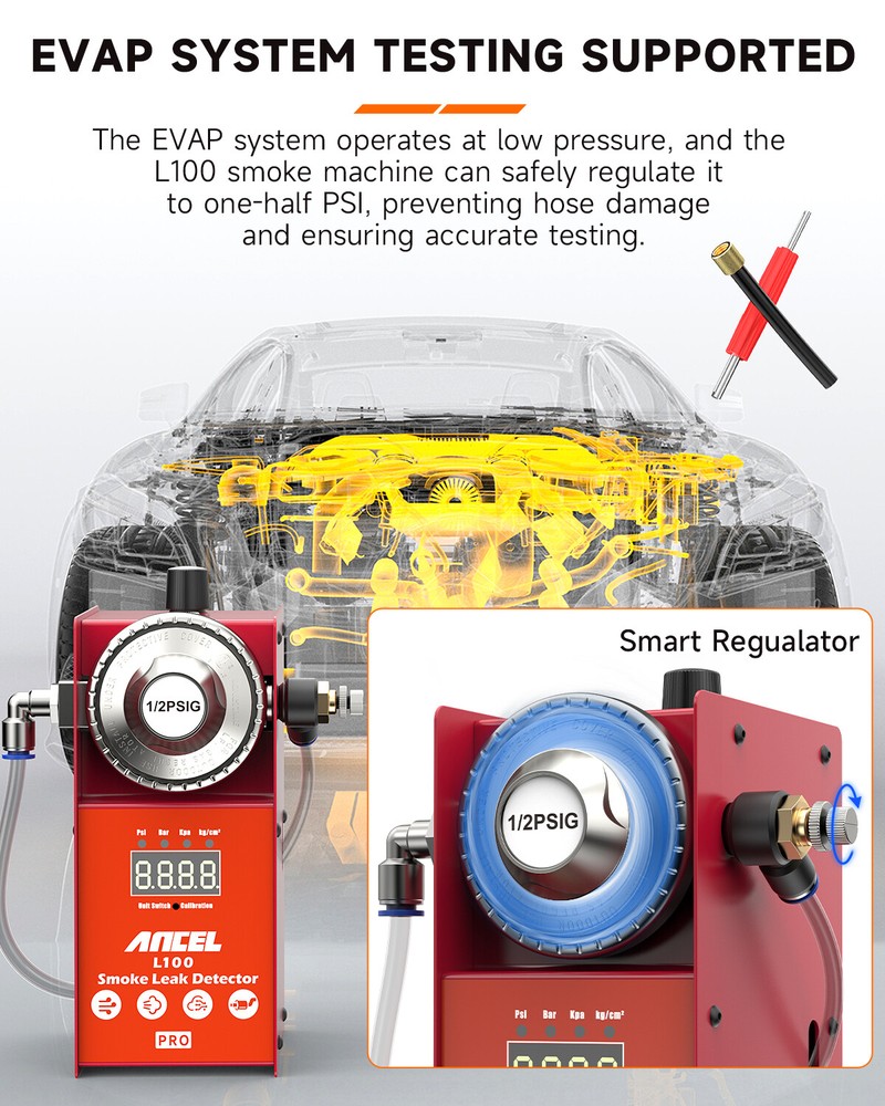 EVAP Smoke Machine Tester A/C Refrigerant/Engine oil/Pipe Leak Detection Tool