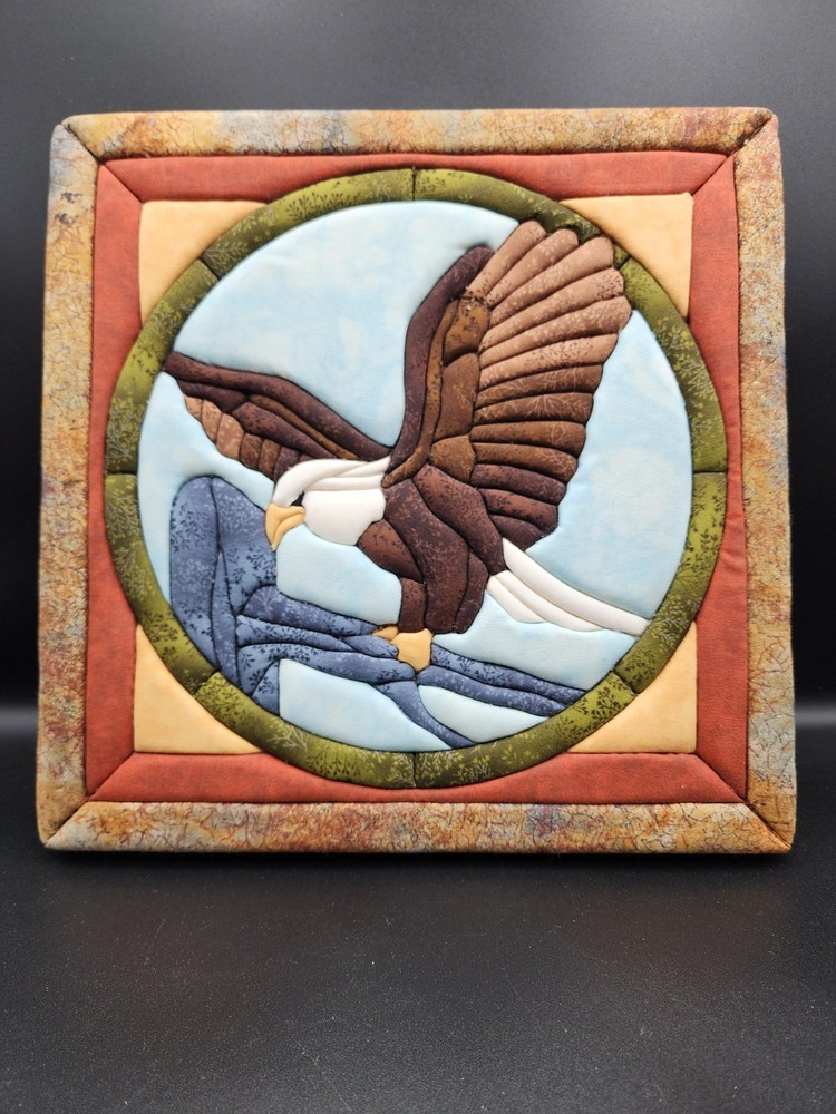Quilted Eagle On Styrofoam 12X12 Wall Hanger