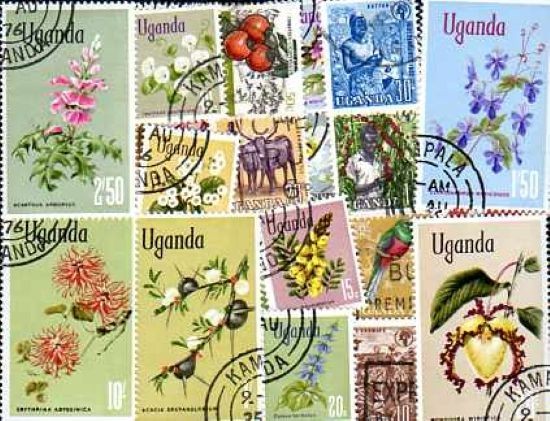 Uganda 300 Different Stamps Used