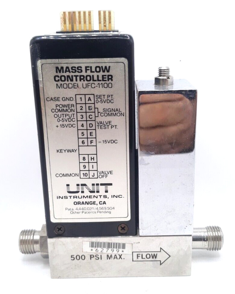 Unit UFC-1100 Mass Flow Controller, 500 SCCM Range, Used