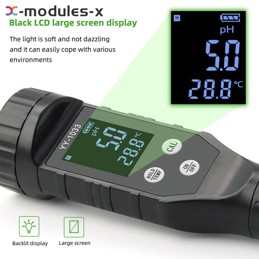 Backlight Soil PH Tester 0-14.0pH APP Soil Tester Data Logger LCD Temp Analyzer