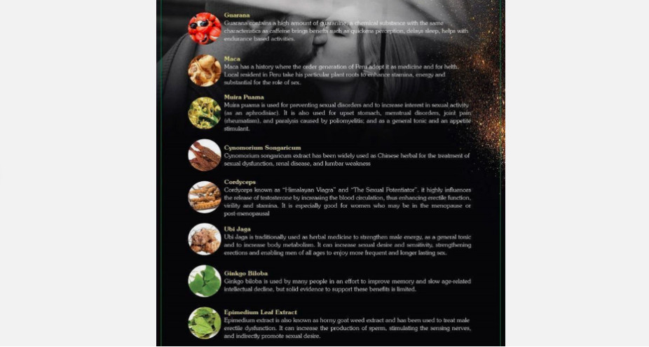 Teariffic Magic Mango Sensation Men Herb Energy Coffee Tea - 12 Sachets