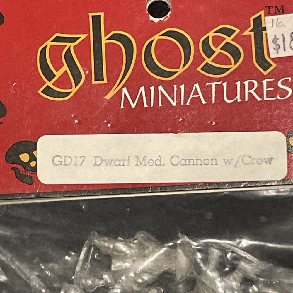 Old Glory Ghost Mini Dwarf Medium Cannon w/Crew Pack New