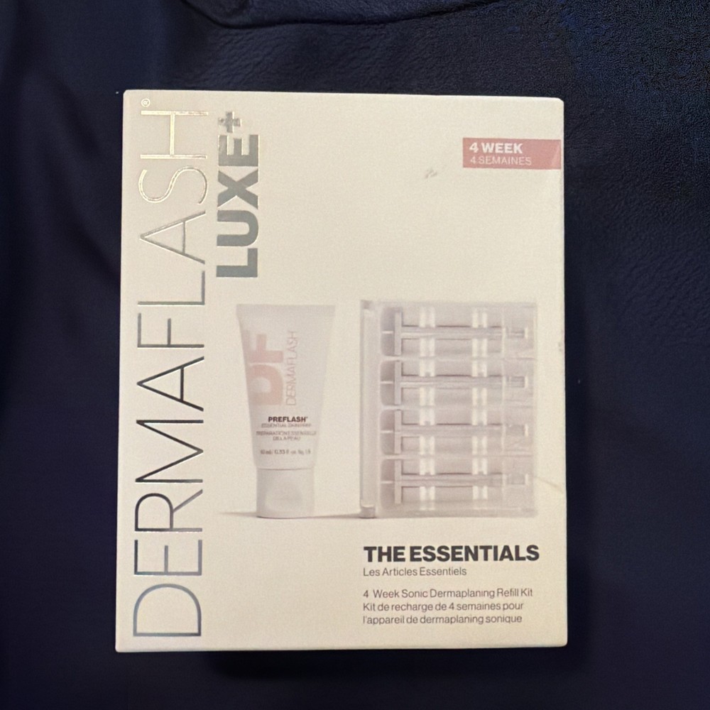 Dermaflash Luxe ESSENTIALS 4 Week Sonic Dermaplaning Refill Kit NEW - SEALED