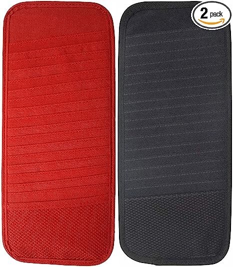 2-Pack, 18 CD Car Sun Visor Storage Disc DVD Holder  Case Organizer  Black & Red