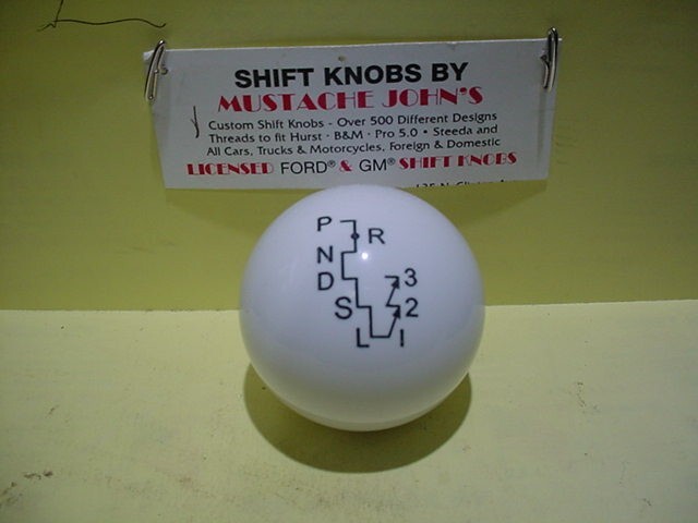 Hurst Auto Dual Gate, His - Hers Shift Knob With Pattern (Bright White) USA MADE