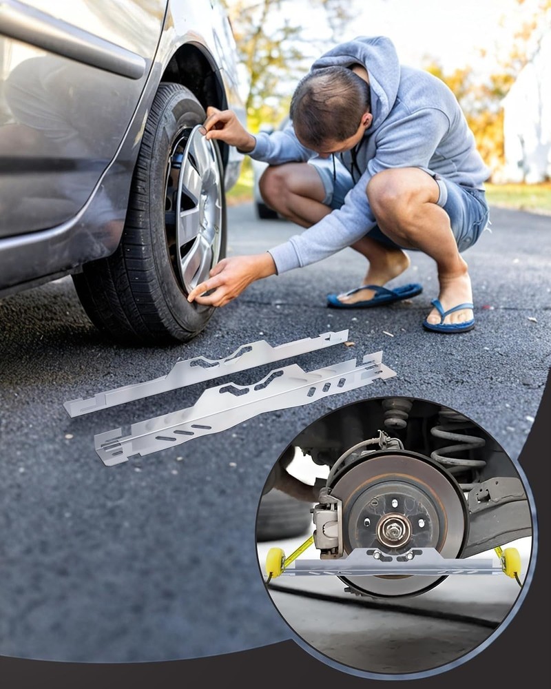 Sturdy Silver Toe Alignment Plates - Quick Alignment Tool with 2 Tape Measures