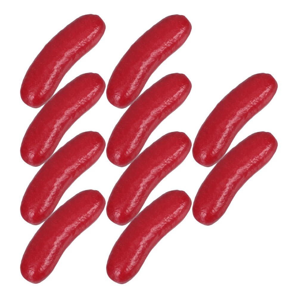 20 Pcs Plastic Artificial Food Props Realistic Sausage Simulation Display Decor