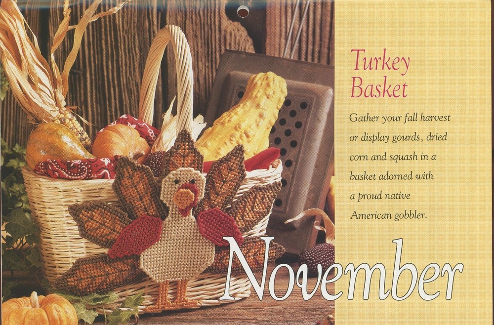 Needlecraft 1992 Calendar 12 Patterns Plastic Canvas Booklet