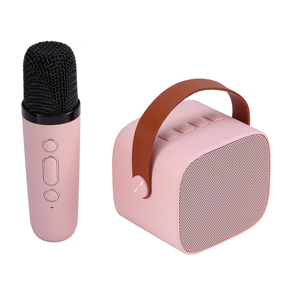 Mini Karaoke Machine W/ Wireless Handheld Microphone Bluetooth Speaker for Kids