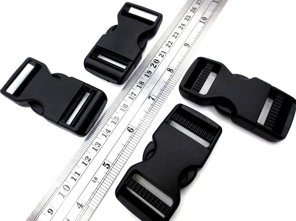 Dual Side Release Buckle Durable! Fits 25mm 1" Webbing Strap For Pack Sling Belt