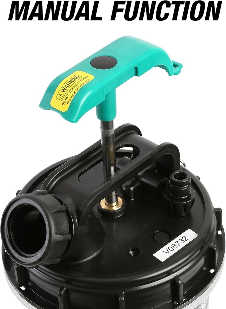 Portable Oil Extractor Pump, 5ft Hose, 2 Adapters