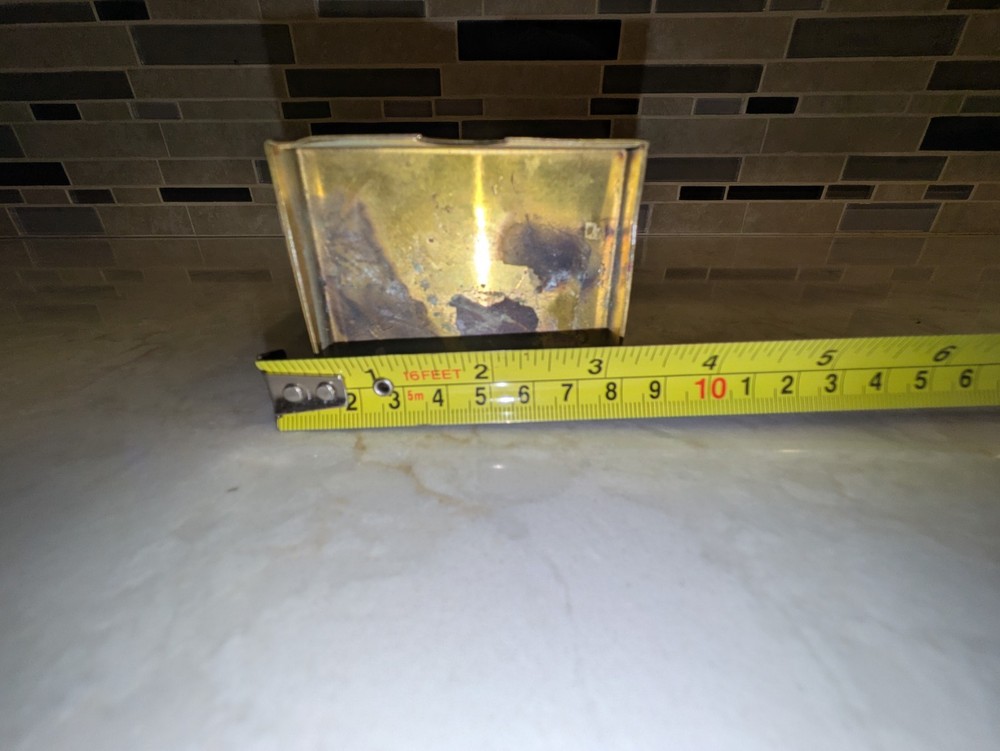 Vintage Brass Long Matchstick Holder