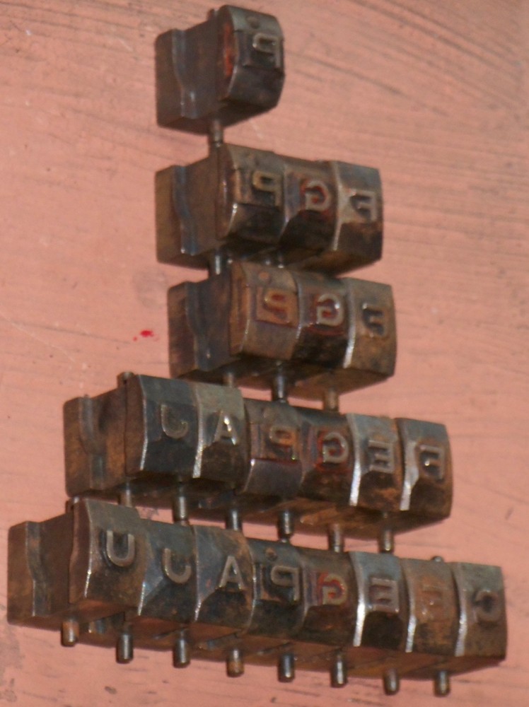letterpress numbering machine block ( lot)