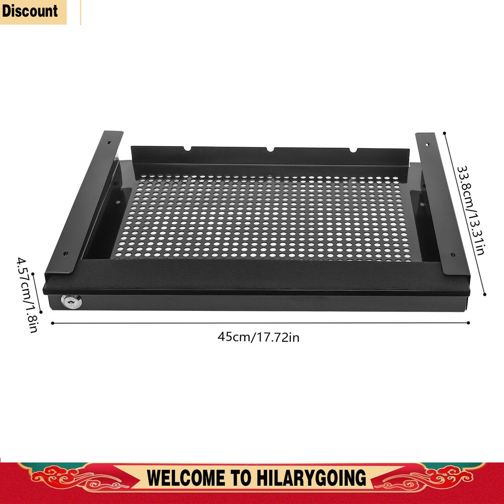 Under-Desk Drawer Storage Organizer for Standing Desks Pull-out Drawer Black