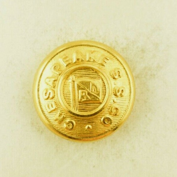 1900-20s Chesapeake Steamship Company Crew Coat Uniform Button Original 2 D2