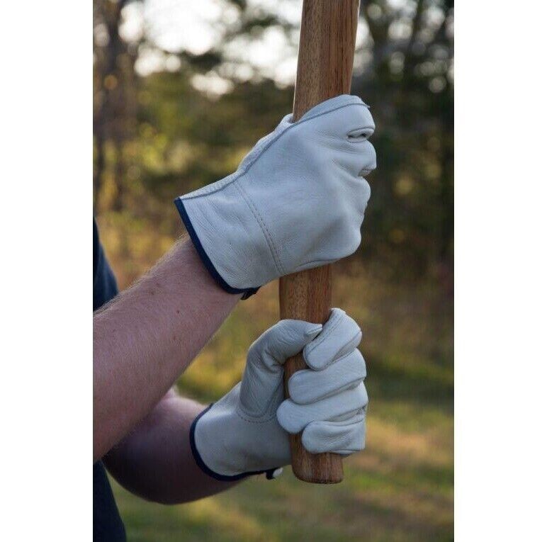 12 Pair Pack, Cowhide Grain Leather Drivers, Work Safety Gloves (PPE) All Sizes