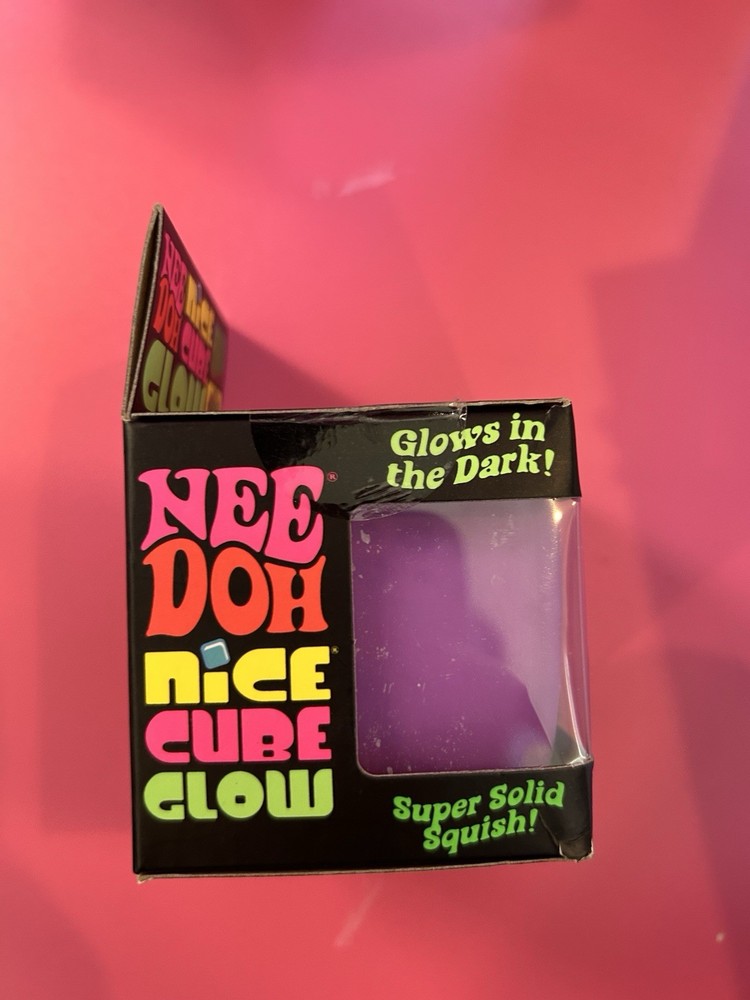 Nee Doh Purple Nice Cube Glow
