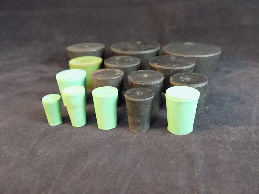 RUBBER LABORATORY STOPPERS SOLID LAB BUNG PLUG STOPS USA
