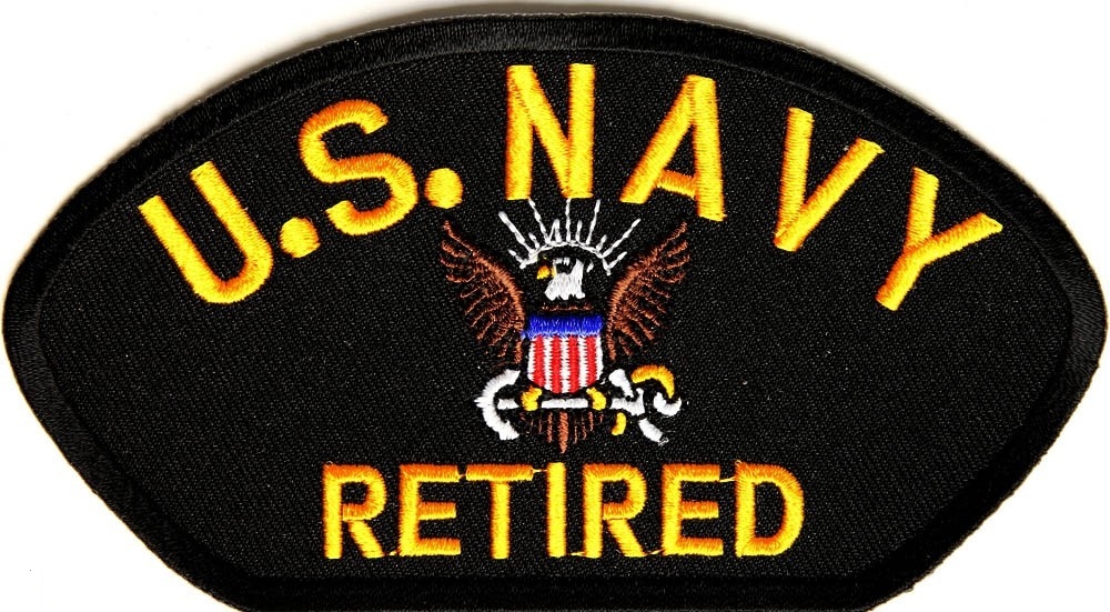 US NAVY RETIRED PATCH CAP PATCH