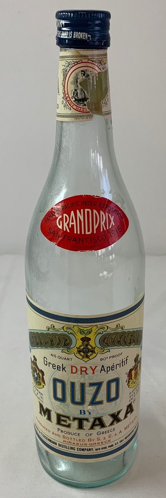 4/5 quart bottle ~ OUZO BY METAXA