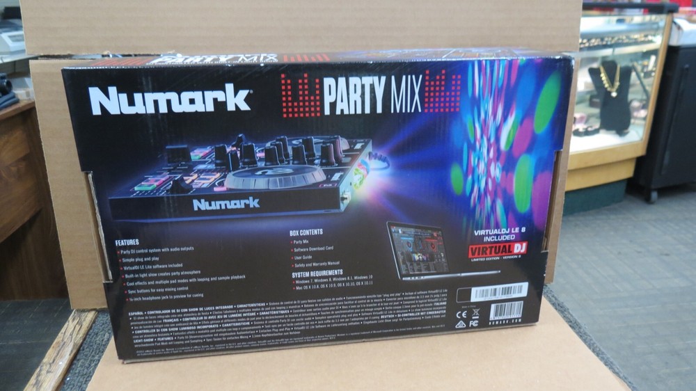 NUMARK PARTY MIX DJ CONTROLLER WITH BUILT-IN LIGHT SHOW