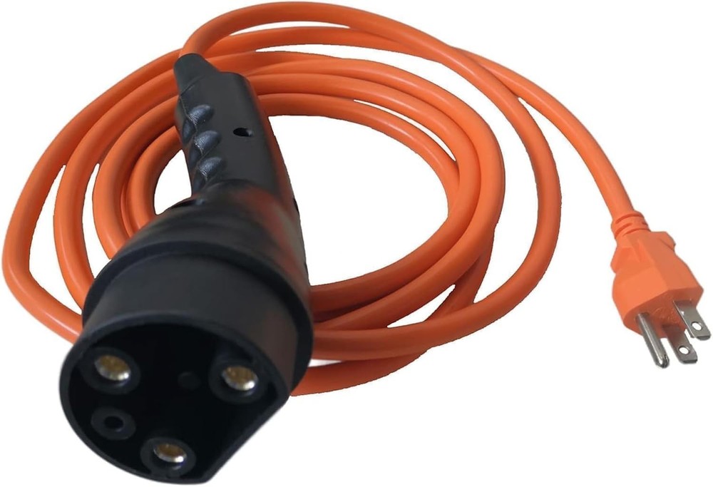 120V Heavy-Duty Orange Charging Cable for Evolution Golf Carts – 16A Safe Power