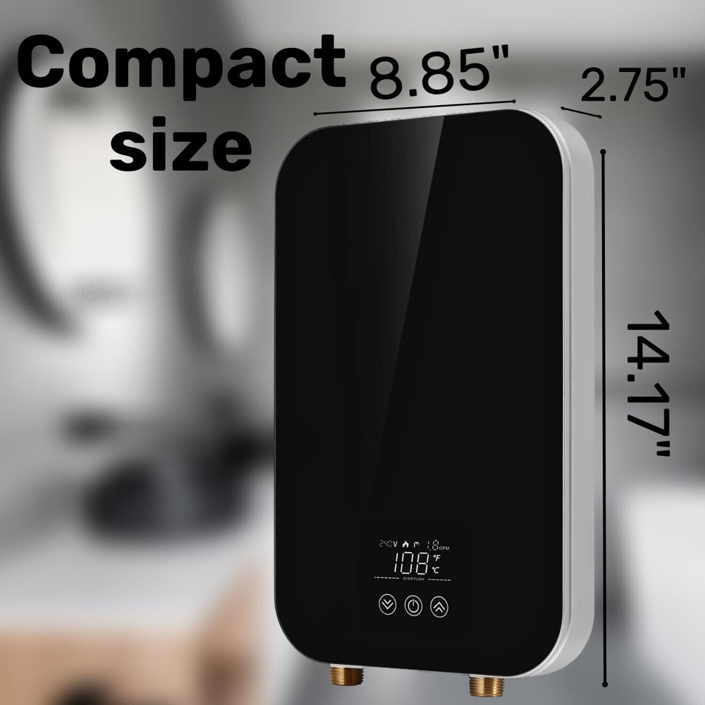 UproMax 13KW Compact on Demand Instant Hot Water Tankless Electric Heater 3 GPM