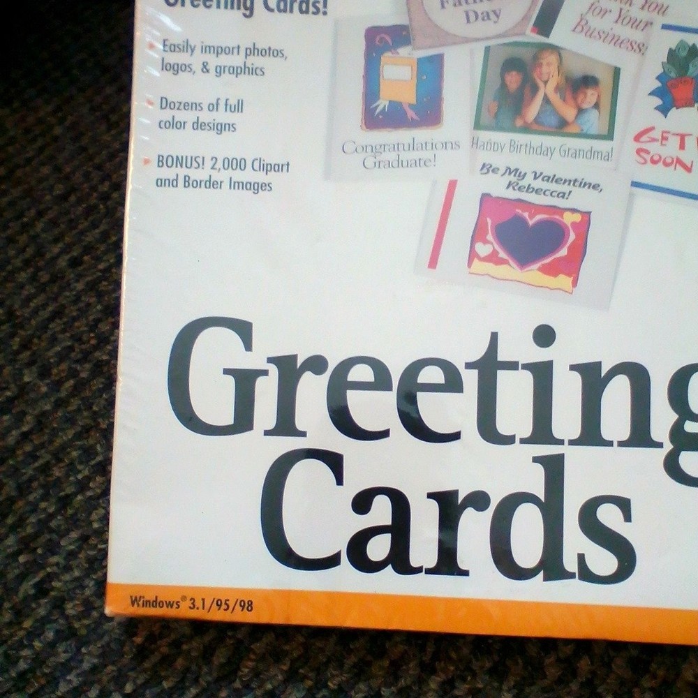 Vtg Computer Software Windows 95 Pro Venture Greeting Cards CD-ROM