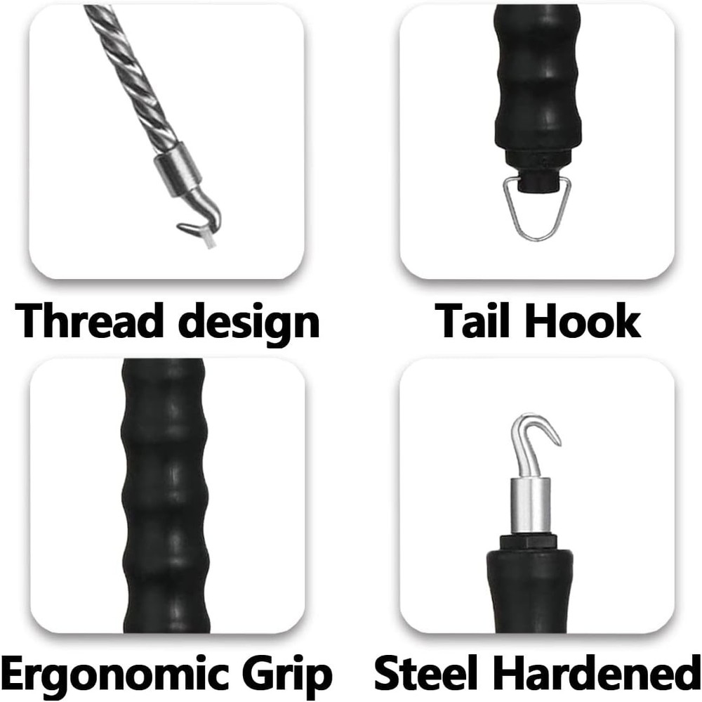 Compact 2 Pcs Rebar Tie Tool - Semi-Automatic Wire Twister for Easy Use