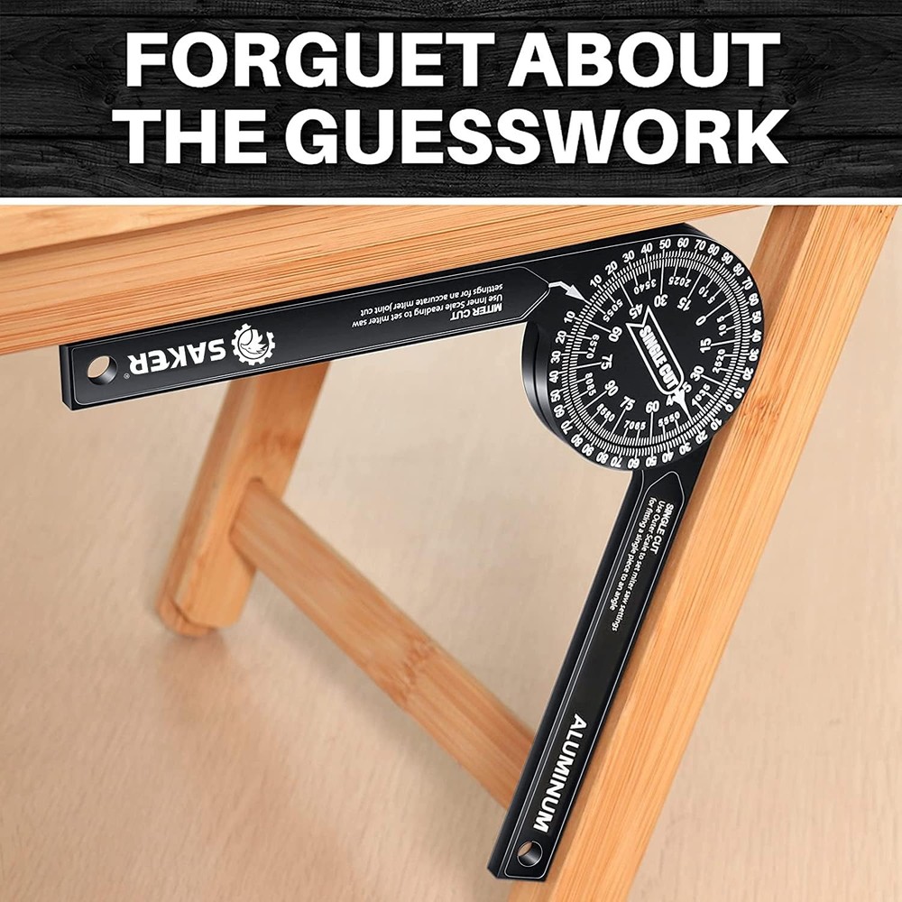 Saker Miter Saw Angle Finder Protractor 7 Inch