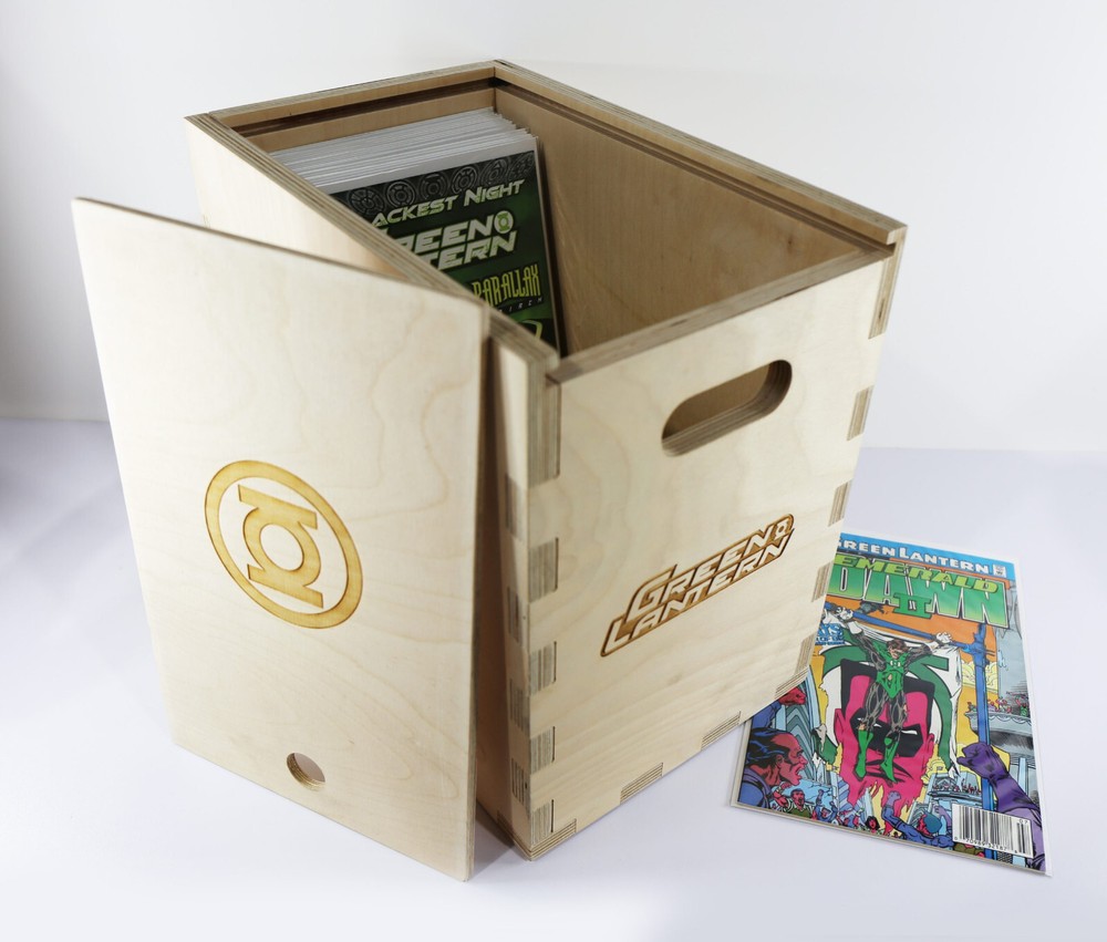 Green Lantern Birch Timber Comic Storage Box *Comics Not Included