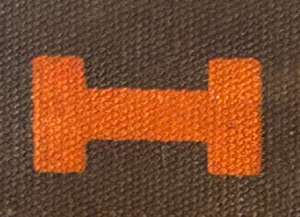 Authentic Hermes Brown Terre d'Hermes Fabric Drawstring Dustbag Pochette 8x7"
