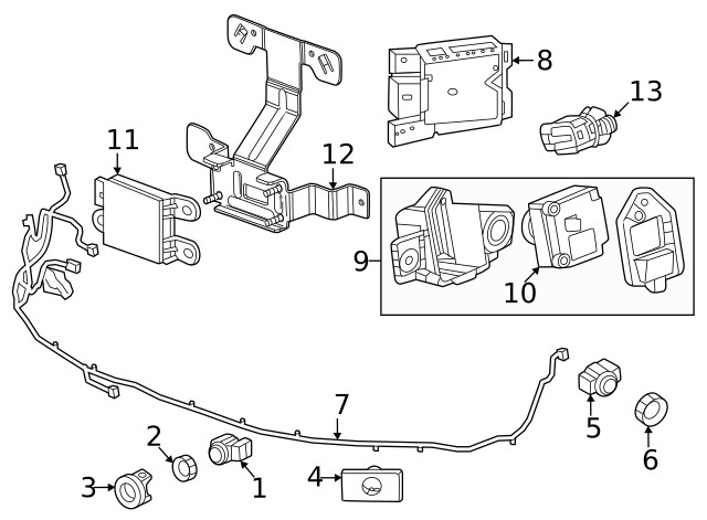 Genuine GM Park Sensor Bracket 26347249
