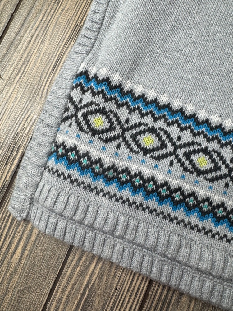 Carters Gray Fair Isle Blanket Sweater