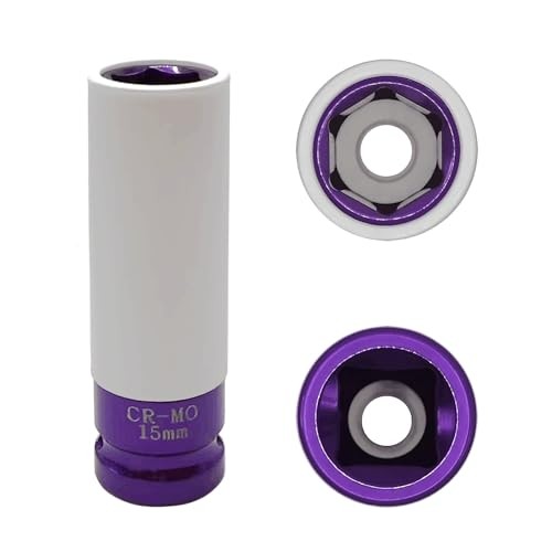 15mm 1/2" Drive Wheel Protector Impact Socket - Thin Wall Deep Socket for 15MM