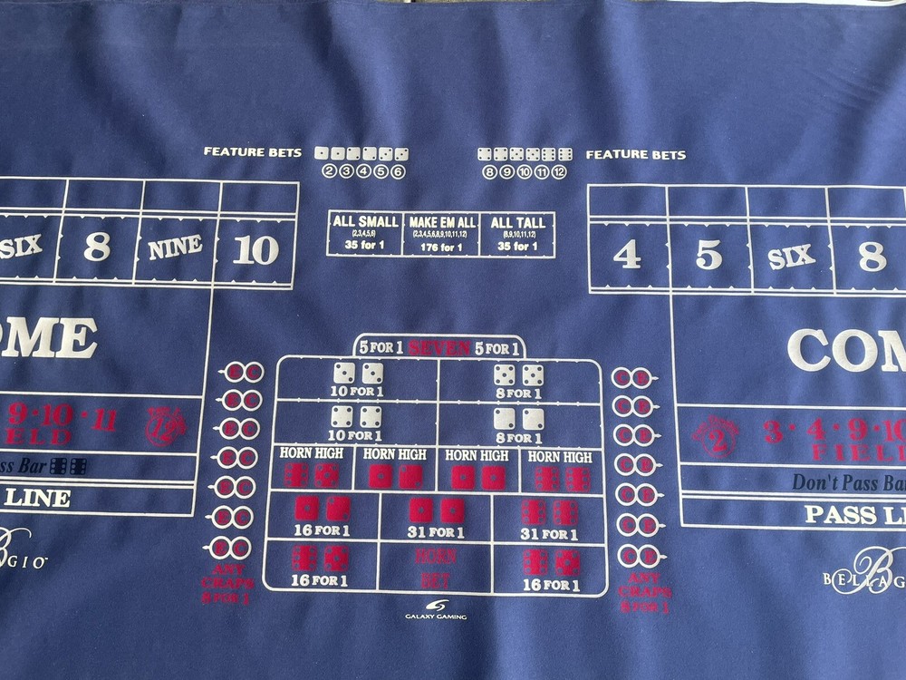 FULL-SIZE, Uncut, Brand New craps table layout