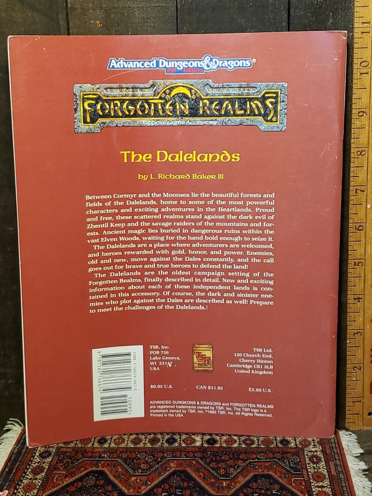 TSR Forgotten Realms Dalelands VG+ no map