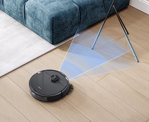 Ecovacs Deebot N8 Pro+ Robot Vacuum and Mop, Black