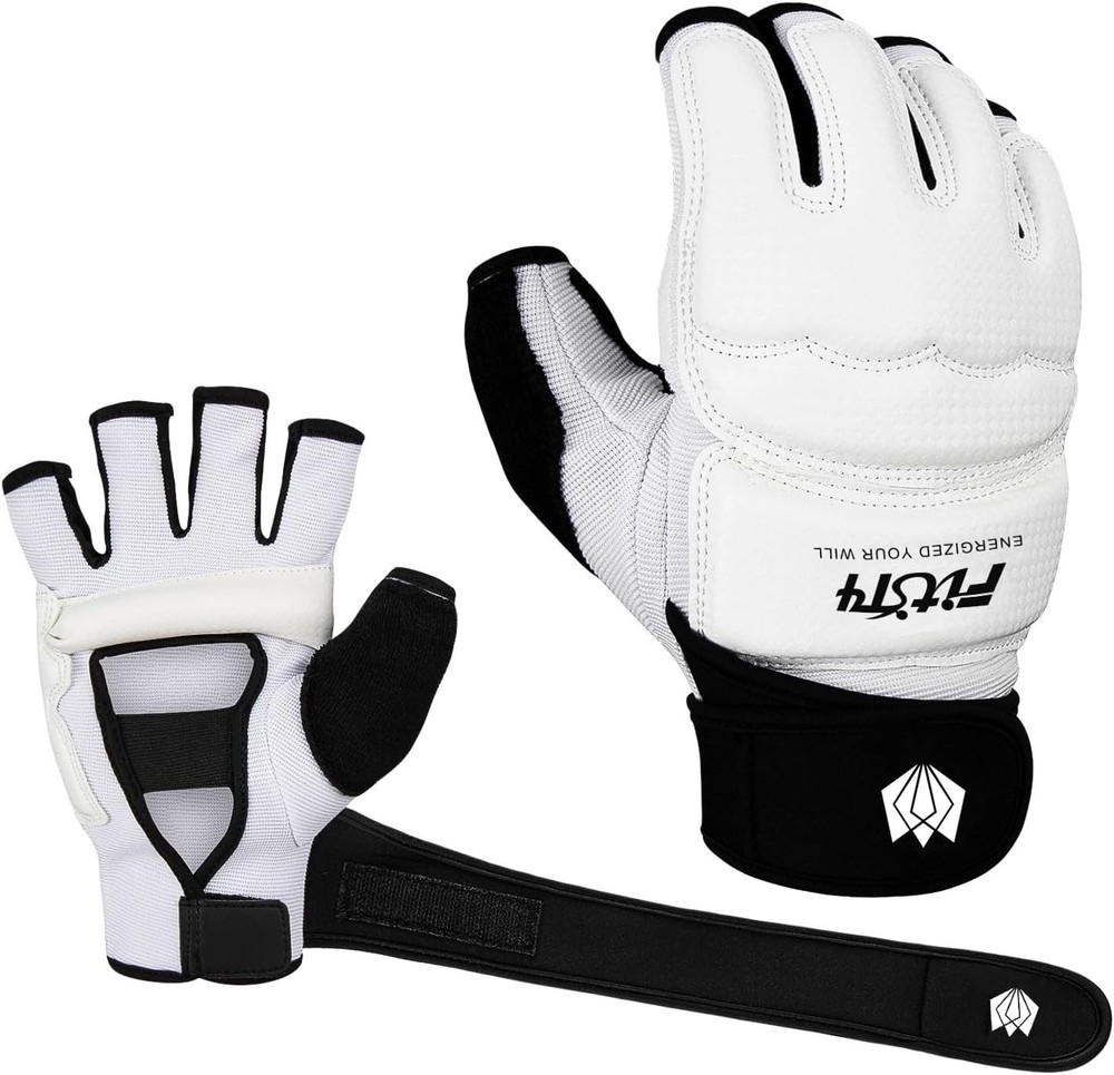 Multi-Purpose X-Large Boxing Gloves - White Half Mitts for Protection