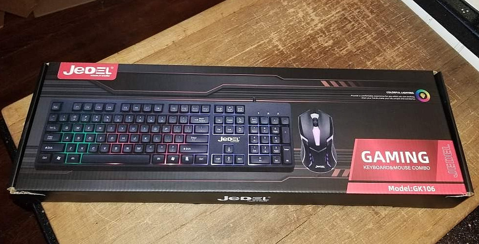 Jedel GK106 Gaming Keyboard & Mouse Combo Brand New Open Box