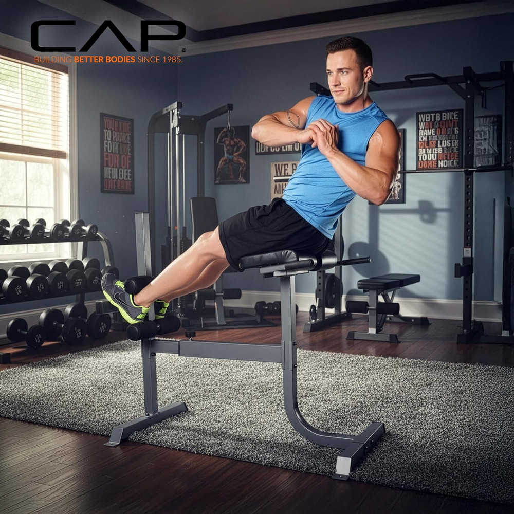 Cap Strength Roman Chair – Adjustable Back Extension Bench for Core & Glute Work