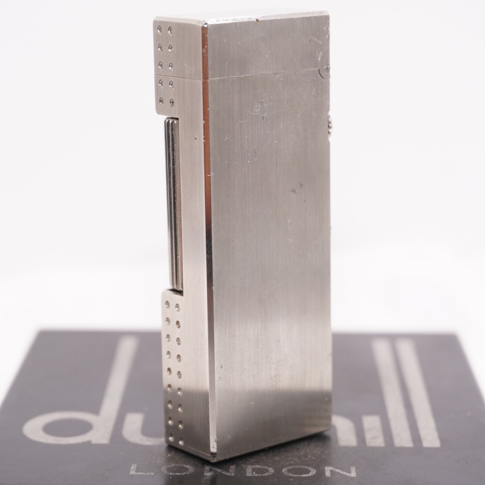 Dunhill Lighter Chromium plate Pindot Pattern_Ultrasonically cleaned _Working