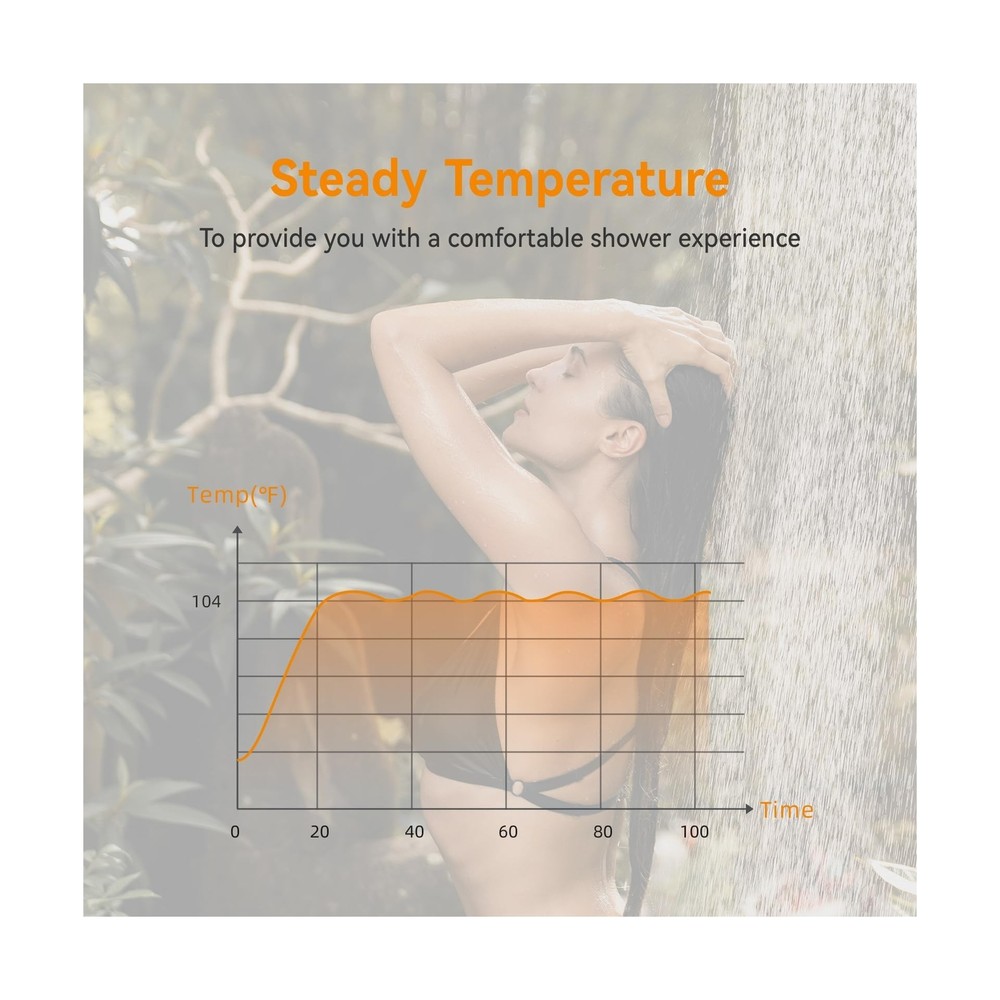 Portable Propane Water Heater for Camping, Built-in 4000mAh Rechargeable Batt...