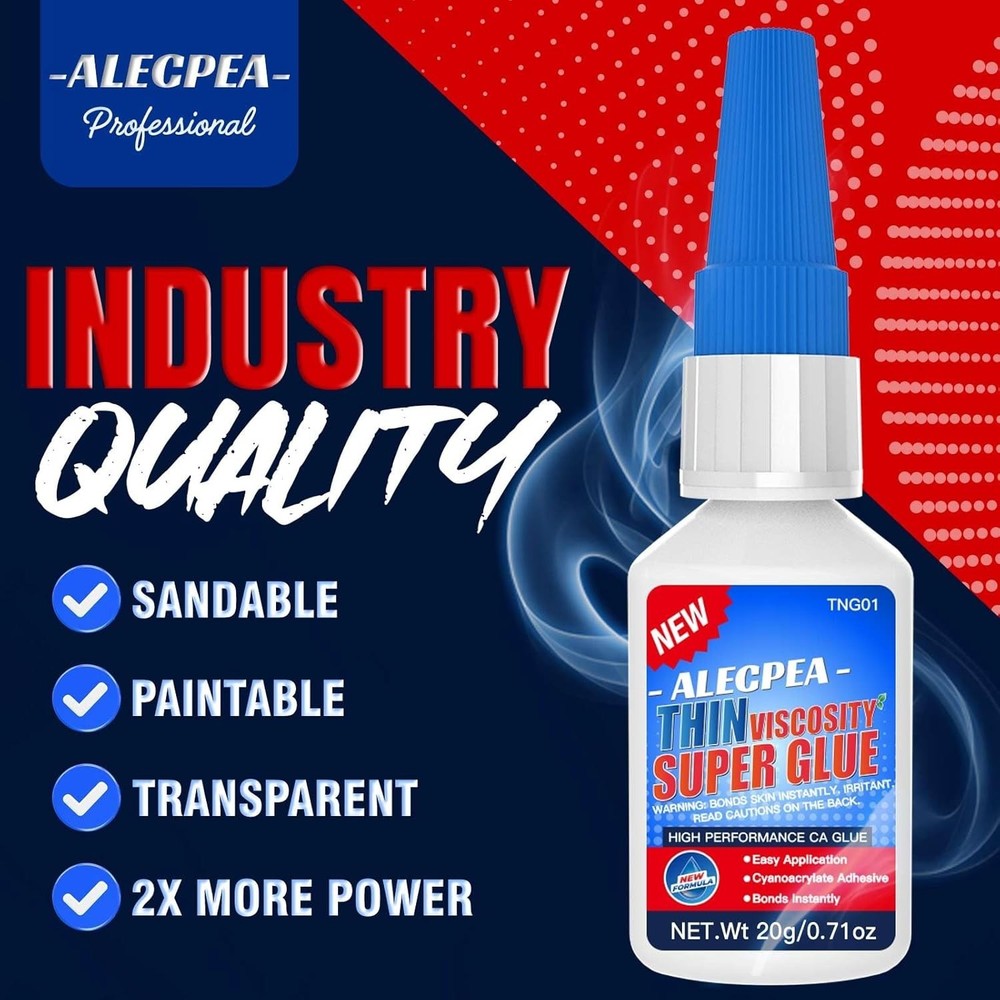 20g Thin CA Glue Fast Cure for Hobbies, Wood, Models & Precision Work
