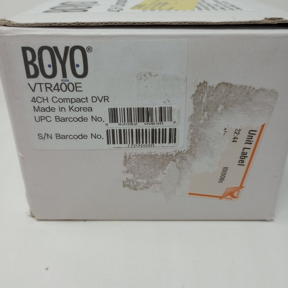 BOYO VTR400E 4CH Compact DVR Black Box NOS (Open Box)