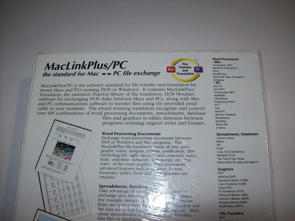 Mac Link Plus PC Version 6: Mac and PC File Exchange Software