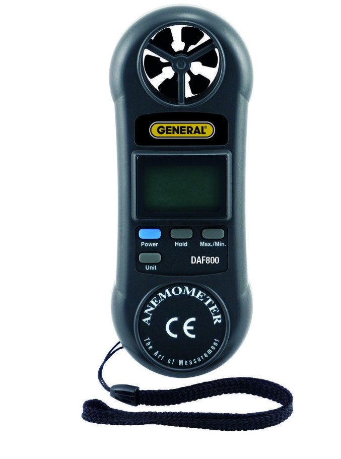 General Tools DAF800 Mini Digital Airflow Meter - Compact Design, Accurate Readi
