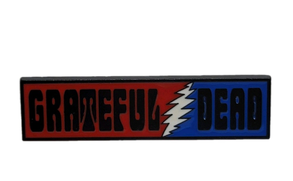 🎸 Grateful Dead Lightning Bolt Rectangle Logo Enamel Pin