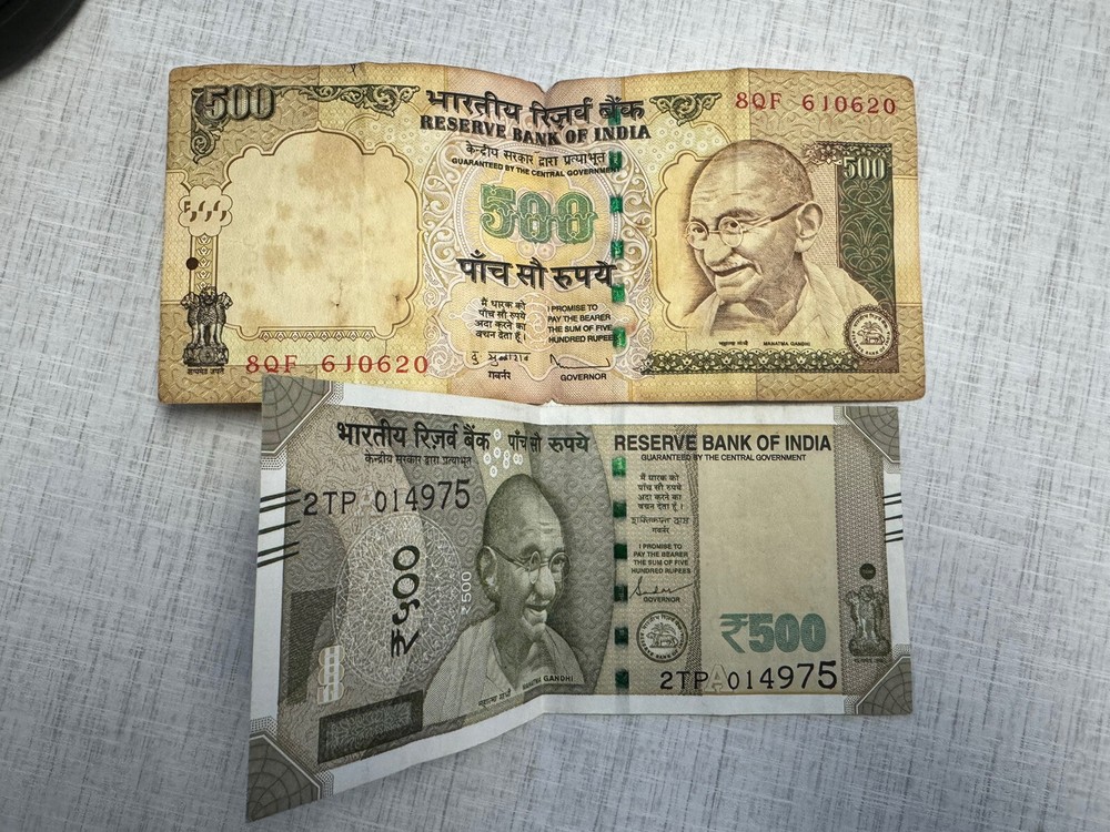 500 Rupees INDIAN CURRENCY NOTE - Old And New